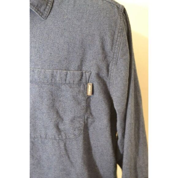 Eddie Bauer Men's XXL Blue Heavyweight Flannel Button Down Long Sleeve Shirt - Picture 4 of 11